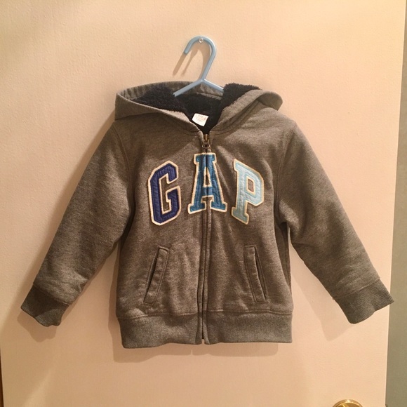 GAP Other - BabyGap Sherpa Lined Logo Hoodie 4T